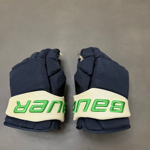Canucks reverse retro Bauer Bauer X Gloves 15" Pro Stock (Used)