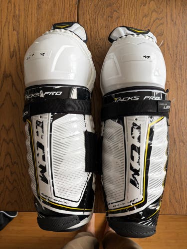 Senior CCM Tacks Pro 14" Shin Pads (Used)
