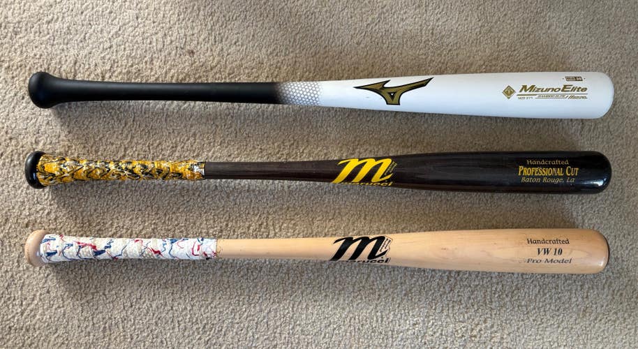 3 BBCOR (-3) 28 oz 31" bundle Marucci Pro Cut / Marucci VW10 Pro / Mizuno Elite MZE 271