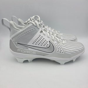 Nike Force Savage Pro 3 Football Cleats Mens Size 11.5 White Silver DA5453-108