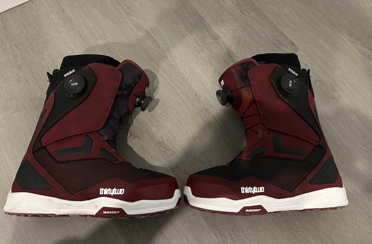 Men's Size M 10.5 (W 11.5) Thirty Two TM-2 Double BOA Snowboard Boots Medium Flex All Mountain (Used