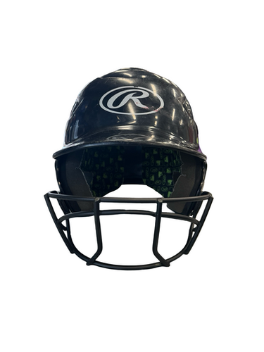 Used Rawlings BATTING HELMET Batting Helmet w/Mask Black One Size 11682-S000127414
