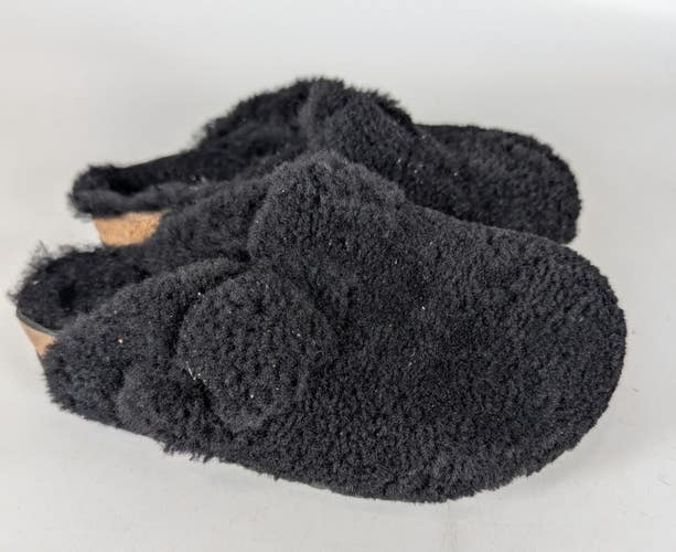 Birkenstock Papillio Boston Platform Clog Fuzzy Fleece Womens Size: 36 / 5 Black