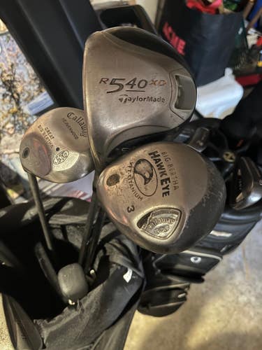 Left Hand TaylorMade Driver--Men's Callaway 3W and 7W rescue club