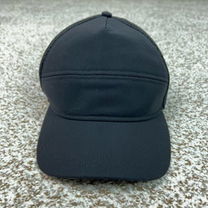 Lululemon Hat Cap Snap Back One Size Black Mesh Trucker Lightweight Running