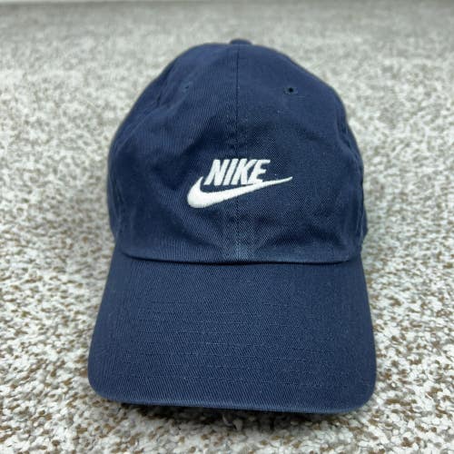 Nike Hat Cap Strap Back Mens One Size Blue Heritage86 Swoosh Dad Baseball Sports