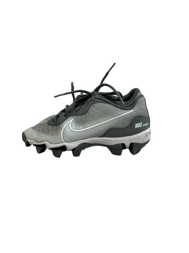 Used Nike ALPHA HUARACHE KEYSTONE BB/SB Cleats Grey Junior 02.5 11692-S000146322