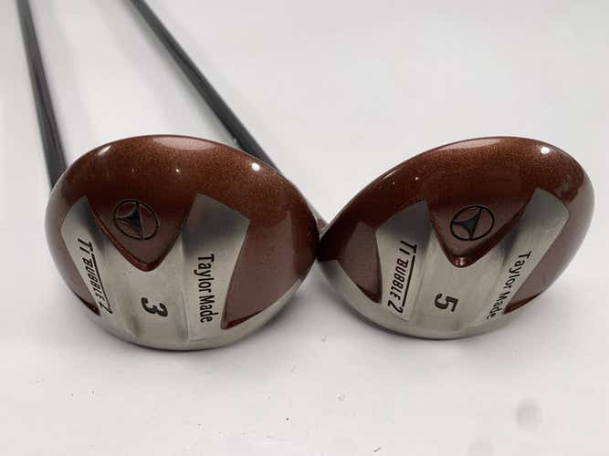 TaylorMade Ti Bubble 2 3 & 5 Fairway Wood Set 15* 18* Bubble 2 80g Regular RH