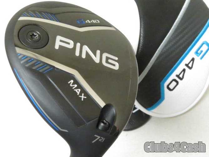 PING G440 Max Fairway 21 7 Wood TOUR 2.0 Chrome 75 Stiff +Cover .. MINT