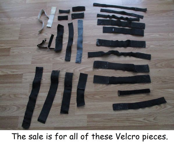 (Used) Assorted Used Velcro Straps for hockey goalie pads equipment repair replacement