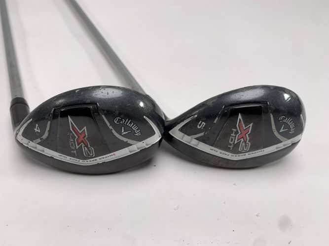 Callaway X2 Hot Womens 4 & 5 Hybrid Set 22* 25* Ladies Graphite Womens RH