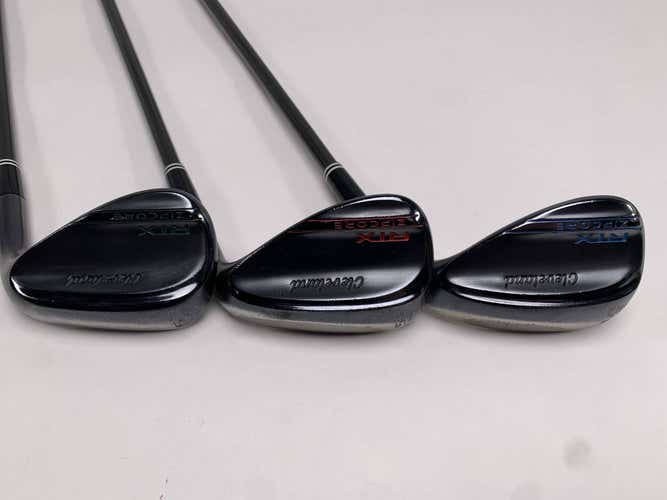 Cleveland RTX ZipCore Black Satin Wedge Set 52*10 | 56*10 | 60*10 760 Regular RH