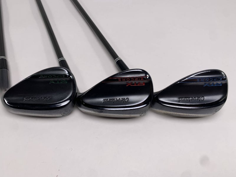 Cleveland RTX ZipCore Black Satin Wedge Set 52*10 | 56*10 | 60*10 760 Regular RH