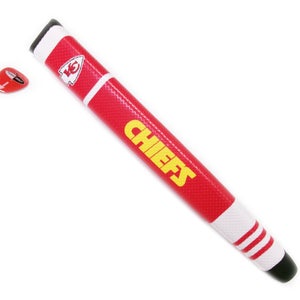 NEW Team Golf Kansas City Chiefs Red/White Jumbo Putter Grip w/Ball Marker
