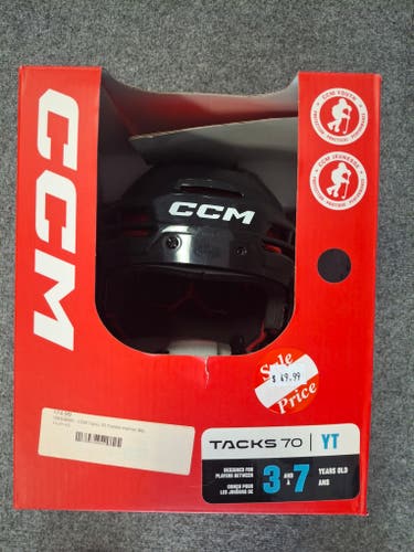 (New) Black XS CCM Tacks 70 Helmet