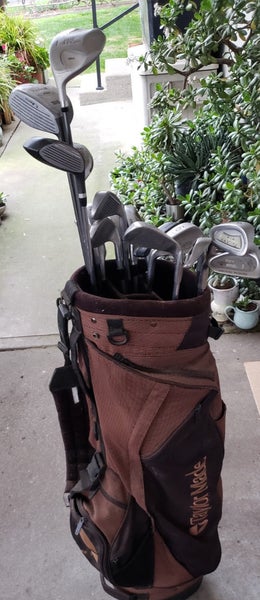 FULL SET WOMENS 14 PIECE LH STARTER GOLF SET 4 WOODS 8 IRONS PUTTER & 4 WAY BAG