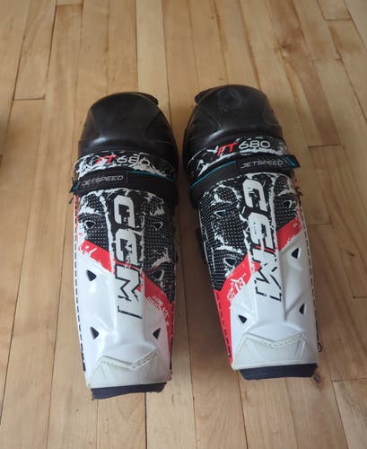 Junior CCM JetSpeed FT680 13" Shin Pads (Used)