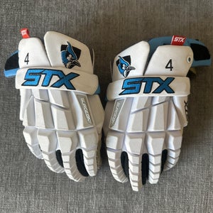 Johns Hopkins University Game Used STX Surgeon RZR Lacrosse Gloves #4