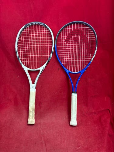 Two Tennis Racquet: 1)Dunlop Biomimetic 600 Lite. 2)HEAD Ti. Conquest Nano Titanium