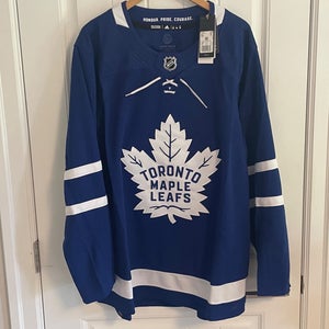 BNWT Authentic Adidas Toronto Maple Leafs Blue Home Jersey Size 56 2XL XXL NEW
