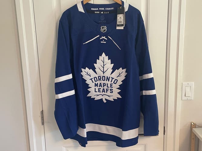 BNWT Authentic Adidas Toronto Maple Leafs Blue Home Jersey Size 56 2XL XXL NEW