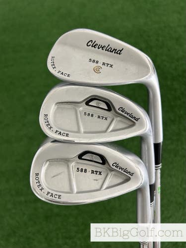 Cleveland 588 RTX Rotex Face Chrome 3 Wedge Set (52, 56, & 60 Degrees)