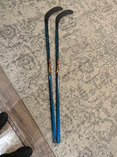 Senior Bauer Nexus Sync Hockey Stick (Left) P92 77 Flex (New) (2 available) Cut Down 2 inches.