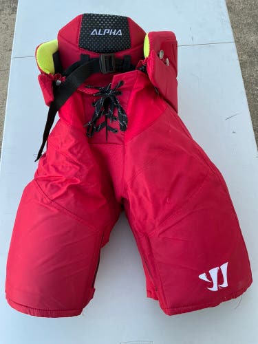 Warrior Alpha Pro Stock Hockey Pants Medium Red 7542