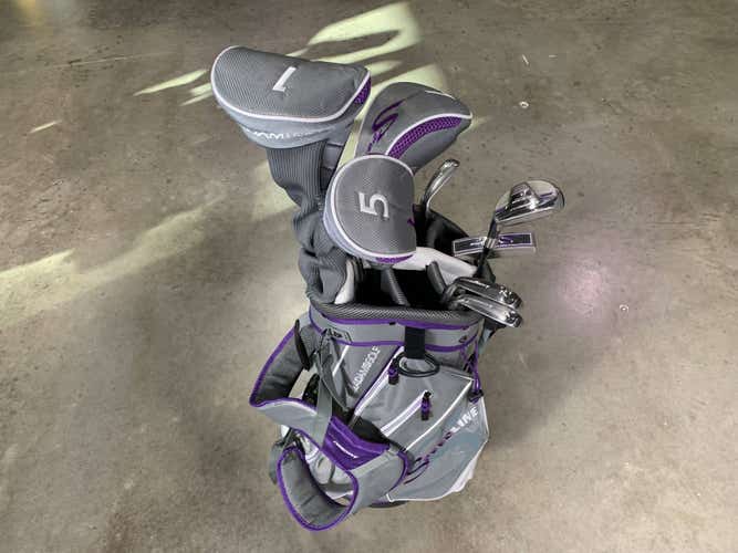 Adams Speedline Club Set Driver 5W-7W 6H-7-SW Putter Graphite Womens RH HC +Bag