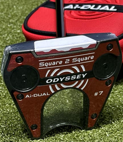 Odyssey Ai Dual Square 2 Square #7 Center Shaft Putter 34" w/ Headcover RH NEW