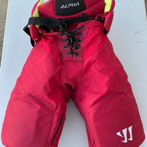 Warrior Alpha Pro Stock Hockey Pants Small Red (Used) 6533