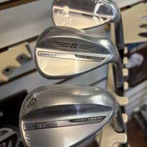 New Titleist Volkey SM 10 Wedge Set 52 , 56 , 60 Wedge Flex Steel Tour Chrome