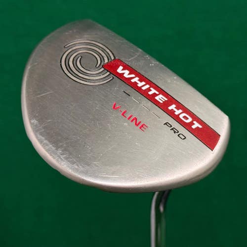 Odyssey White Hot Pro V-Line 33" Double-Bend Mallet Putter Golf Club w/ HC
