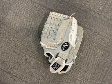Used Rawlings HIGHLIGHT 12 INCH GLOVE BB/SB Glove RH Throw White 12" 11614-S000230437
