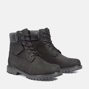 Timberland Premium TB08658A001 Boots Women's 9.5 Black Nubuck Waterproof ZAP899