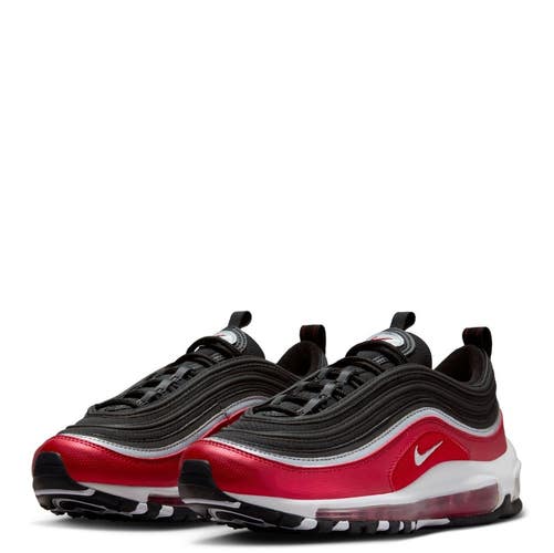 Nike Air Max 97 SE FB3245-001 Sneakers Kids 7 Black Red Lifestyle Shoes HTAT476
