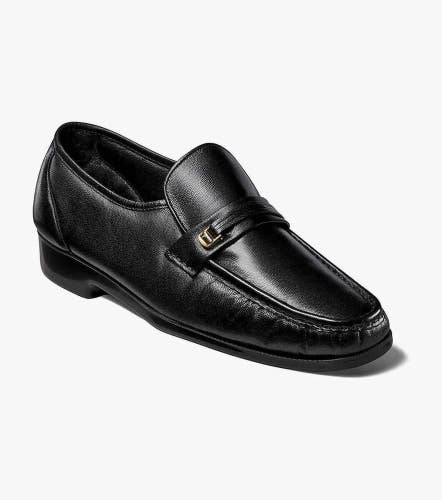 Florsheim Riva 17088-01 Bit Loafer Men's 9E Black Moc Toe Dress Shoes VER1236