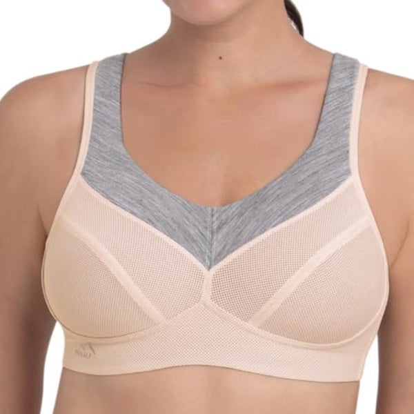 Anita PanAlp Sports Bra Womens 36B Smart Rose Melange Merino Wool Active JDM2713