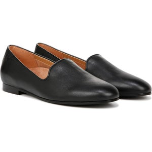 Vionic Willa II Loafers Women's 8 Black Leather Round Toe Slip On Shoes HAWK2564