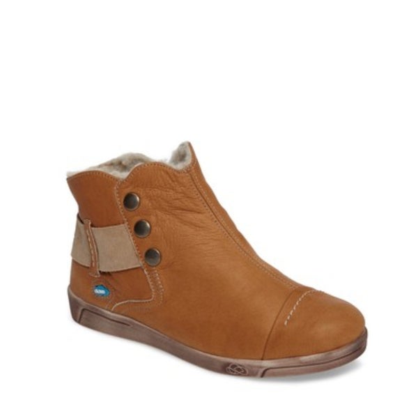 Cloud Aline Boots Women's EU 37 Tan Leather Wool Lined Ankle Booties HAWK2352