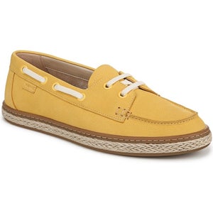 Vionic Bay Loafers Womens US 9 Butter Yellow Leather Slip On Boat Shoes HAWK2446