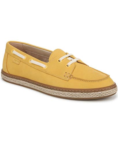 Vionic Bay Loafers Womens US 9 Butter Yellow Leather Slip On Boat Shoes HAWK2446