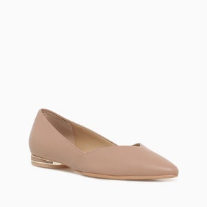 Naturalizer Havana Ballet Flat Women's US 9.5 Beige Leather Pointed Toe HAWK2523