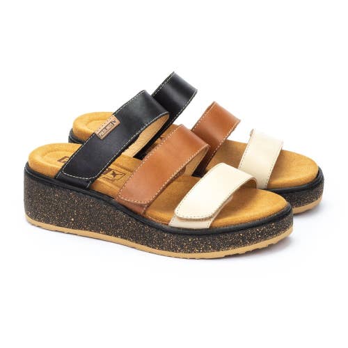 Pikolinos Alzira W9D-1593C1 Sandals Women's 8 Marfil Leather Wedge Heel HAWK2520