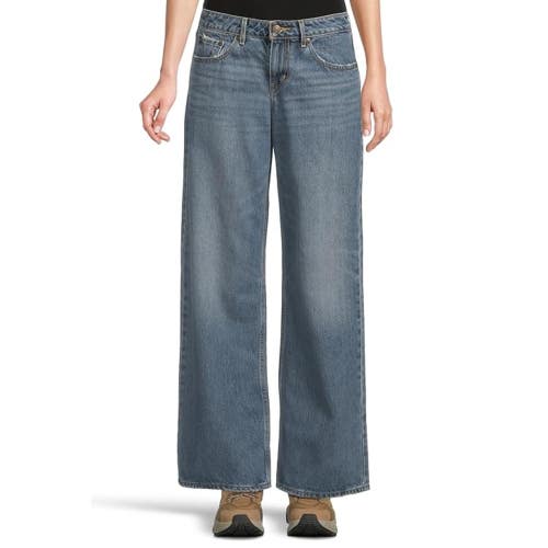Levi's Premium Low Loose Jeans Women's 25x32 Blue Denim Cotton Wide Leg DDR2054