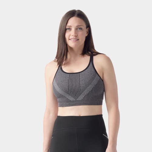 Smartwool Intraknit Strappy Bra Women's Large Black Stretch Activewear JDM2485