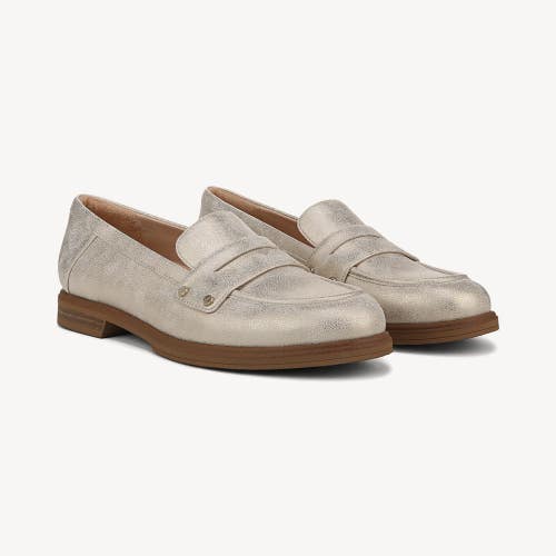 Dr. Scholl's Hello Flats Women 8 Light Gold Faux Leather Slip On Loafer HAWK2389