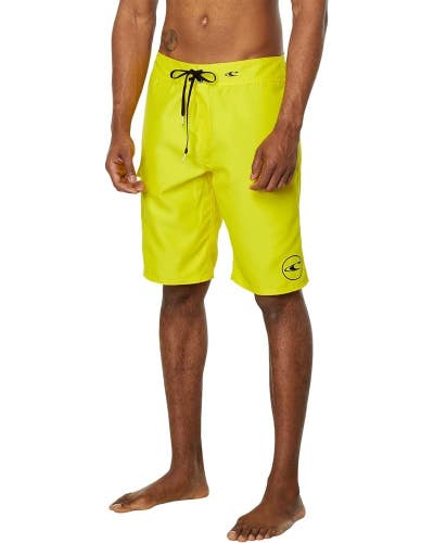 O'Neill Santa Cruz Solid 2.0 Boardshorts Men's 29 Neon Yellow Swimwear DDR2052