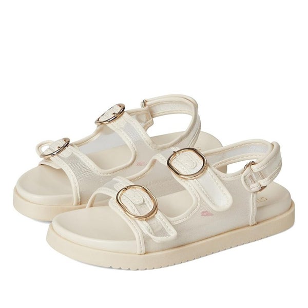Steve Madden Kit Sandals Kids US 11 Ivory Leather ADjustable Strap HAWK2415