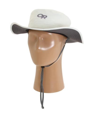 Outdoor Research Helios Sun Hat Men's Large Sand Wide Brim Chin Strap JDM2414